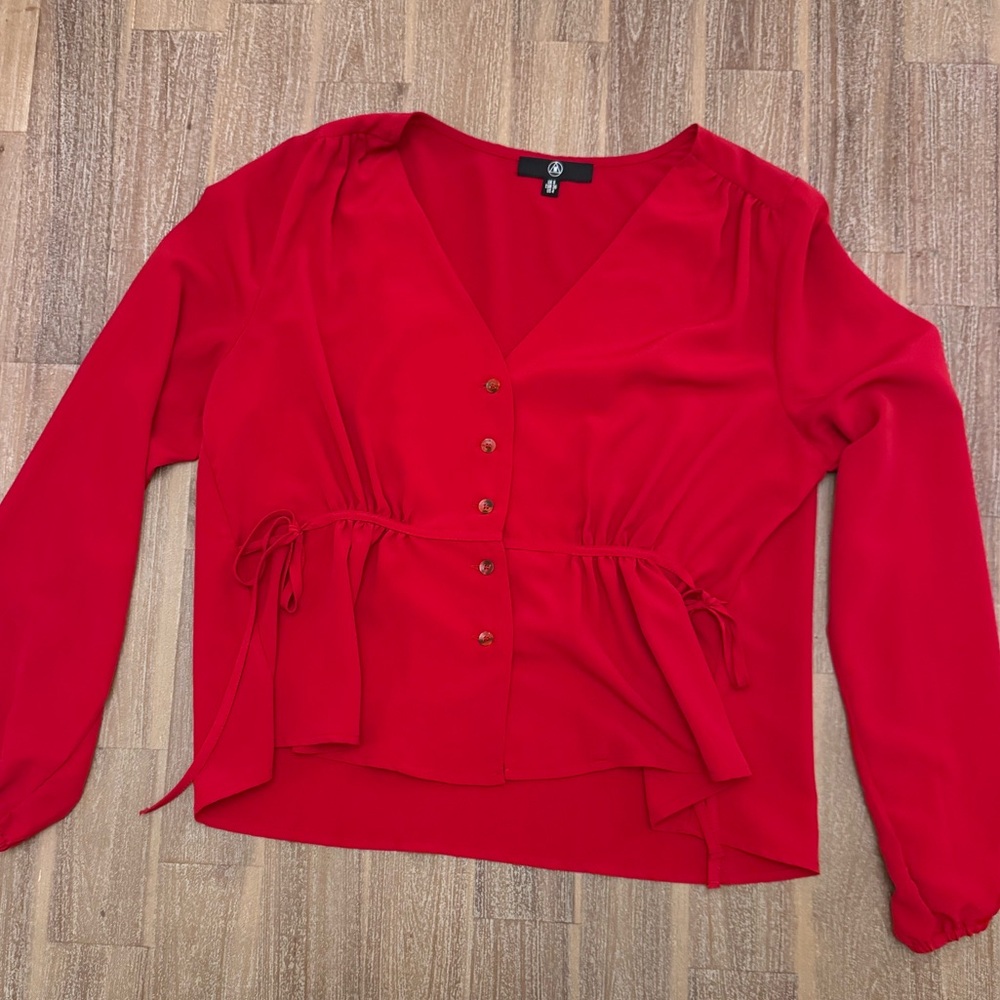 Red Missguided Blouse Small 4